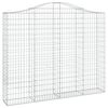 vidaXL Arched Gabion Baskets 7 pcs 78.7x11.8x160/180" Galvanised Iron