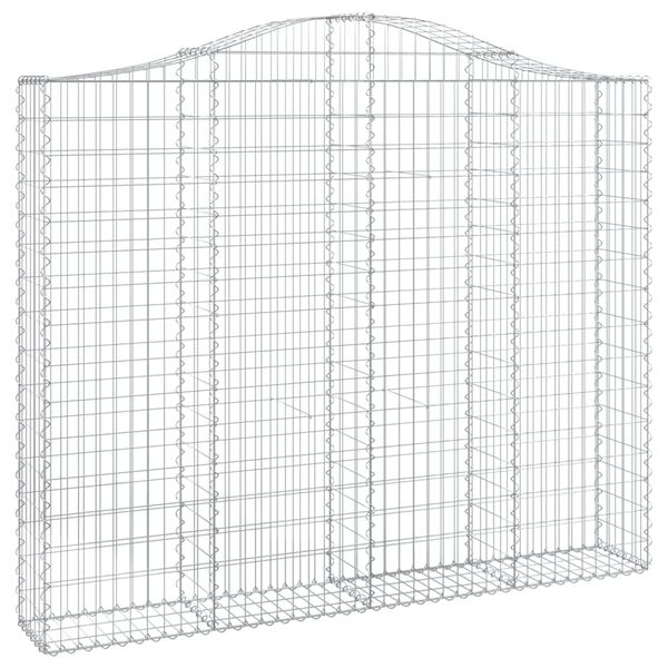 vidaXL Arched Gabion Baskets 7 pcs 78.7x11.8x160/180" Galvanised Iron
