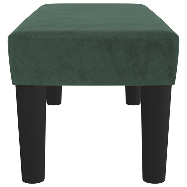 vidaXL Bench Dark Green 27.56 x 11.81 x 11.81 in Velvet