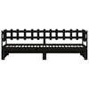 vidaXL Day Bed Black Solid Pine Wood 80.1 x 38.6 x 27.0 in