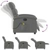 vidaXL Massage Recliner Chair Dark Grey Polyester, Metal, Plywood, Foam