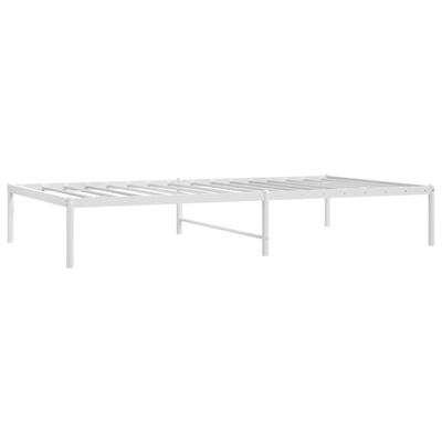 vidaXL Metal Bed Frame White 39.4"x74.8" Twin