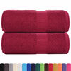 vidaXL Soap Towel Set of 2 Bordeaux 100% Cotton 11.8 x 11.8 in Tough