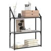 vidaXL Floating Wall Shelf Grey sonoma Engineered wood, steel