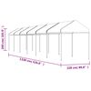 vidaXL Gazebo With Roof White Polyethylene Large Durable