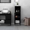 vidaXL Bathroom Cabinet Black Engineered wood, Metal Standard