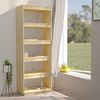 vidaXL Book Cabinet Natural pine Solid pine (not treated) 65.7 in height