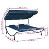 vidaXL Lounge Bed Blue Oxford fabric Double Seats Many