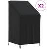 vidaXL Garden Chair Cover Set of 2 Black