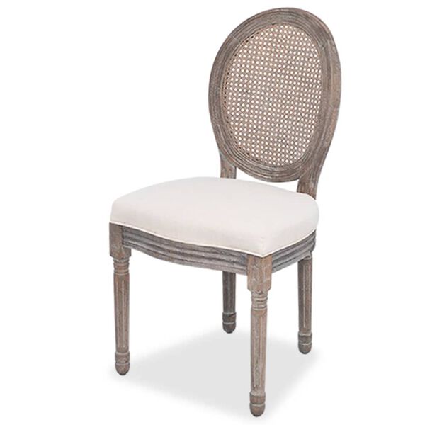 vidaXL Dining Chair Set of 4 Cream