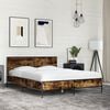 vidaXL Bed Frame without Mattress Smoked Oak 135 x 74.8 "