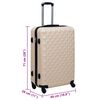 vidaXL Hardcase Trolley Gold ABS