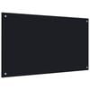 vidaXL Kitchen Backsplash Black 39.4"x23.6" Tempered Glass