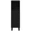 vidaXL Bathroom Furniture Set with Door 3 pcs Black 30 x 30 x 190 cm