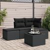 vidaXL Garden Sofa Set Black