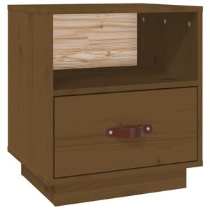 vidaXL Bedside Cabinet Honey Brown