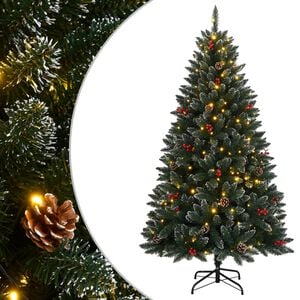 vidaXL Artificial Christmas Tree Green and White
