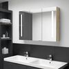 vidaXL Bathroom Cabinet Oak MDF with melamine finish Medium