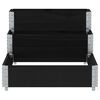 vidaXL Raised Bed Black Solid pine wood 47.2 x 31.5 x 23.8 in Stackable