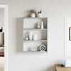 vidaXL Wall Shelf Concrete Grey Engineered Wood Medium Wall Shelf
