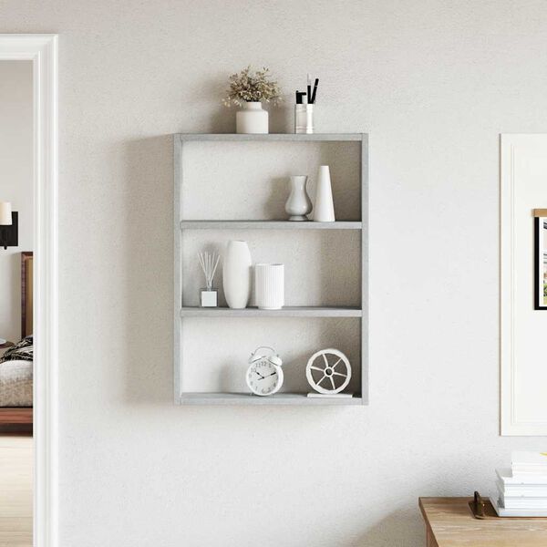 vidaXL Wall Shelf Concrete Grey Engineered Wood Medium Wall Shelf