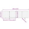 vidaXL Dog Gate Set of 4 Black Poplar wood 10.5 ft Foldable Dog Gate