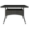 vidaXL Dining Set Grey Poly rattan, tempered glass, powder-coated steel