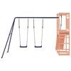 vidaXL Outdoor Playset Blue, Natural Wood