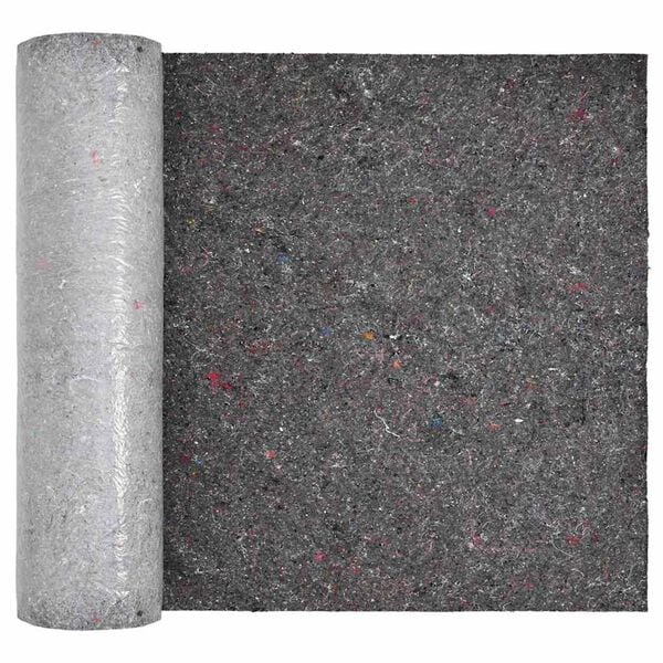 vidaXL Pond Fleece Folding Grey 3.28 x 82.02 ft Polyester and Cotton