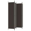 vidaXL 4-Panel Room Divider Brown 78.7"x86.6" Fabric