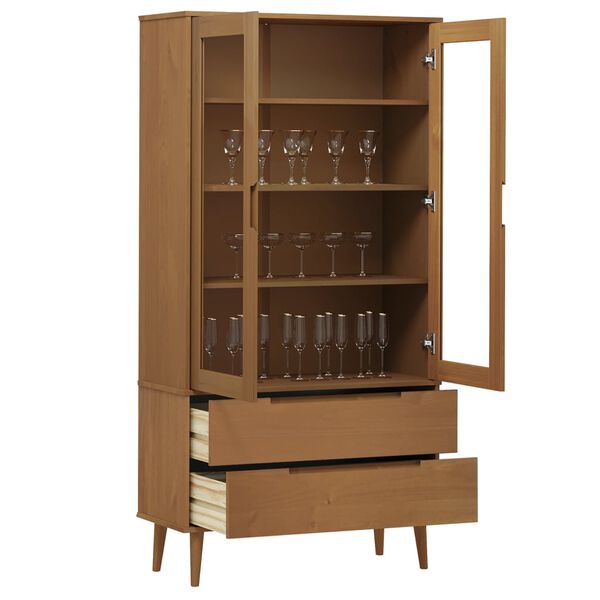 vidaXL Display Cabinet Brown