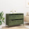 vidaXL Sideboard Olive Green Cold-rolled Steel Medium Sideboard