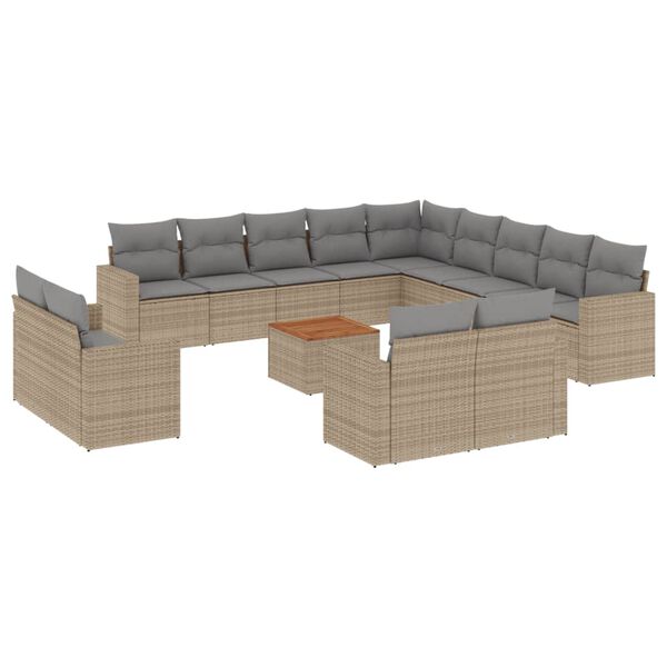 vidaXL Garden Sofa Set Mix beige