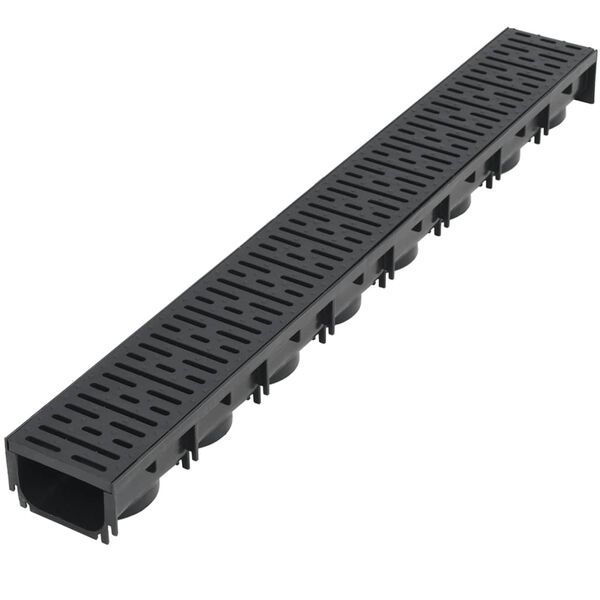 vidaXL Drainage Channels 3 pcs Plastic 9.8 '