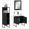 vidaXL Bathroom Cabinet Set Black