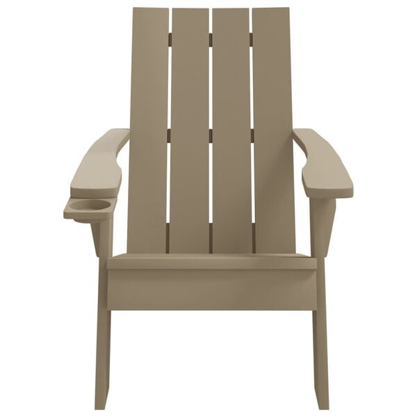 vidaXL Garden Adirondack Chair Light brown Polypropylene (PP) Medium
