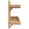 vidaXL Wall Shelf with Shelf Wall-mounted Brown 39 x 26 x 60 cm Bamboo