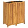 vidaXL Garden Planter Natural Wood Solid Acacia Wood Large Durable
