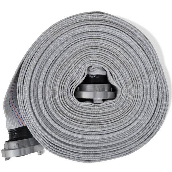 vidaXL Fire Hose Flat Hose 65.6' with C-Storz Couplings 2 Inch
