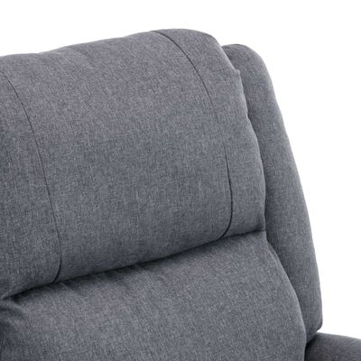 vidaXL TV Recliner Chair Dark Gray Fabric