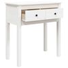 vidaXL Console Table White Solid pine wood Medium Console Table