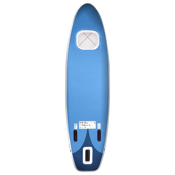 vidaXL Inflatable Stand Up Paddle Board Set Sea Blue 141.7x31.9x3.9"