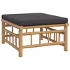 vidaXL Garden Lounge Set Dark Grey, Natural Bamboo