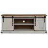 vidaXL TV Cabinet White Solid pine wood, metal 59x15.7x23.6 in