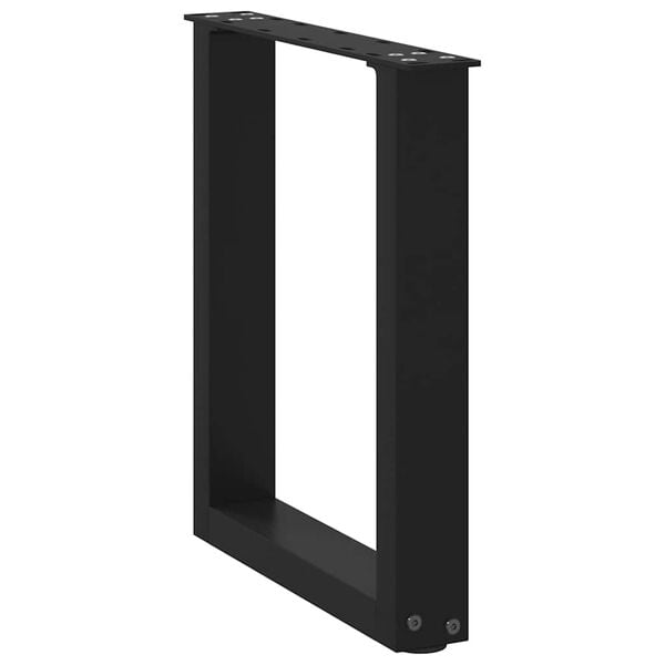 vidaXL Coffee Table Leg Set of 2 Black Powder-Coated Steel Medium