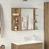 vidaXL Mirror Cabinet Artisan Oak Engineered Wood, Acrylic Medium