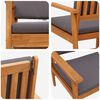 vidaXL Garden Chair with Cushion 2 pcs Brown Solid Acacia wood