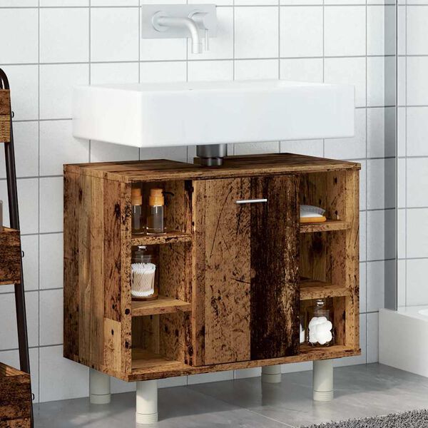 vidaXL Bathroom Cabinet Old wood Engineered wood Medium Bathroom Cabinet