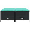vidaXL Patio Stool Black, Turquoise