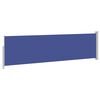 vidaXL Side Awning Blue Polyester fabric 55.1 x 196.9 in Retractable